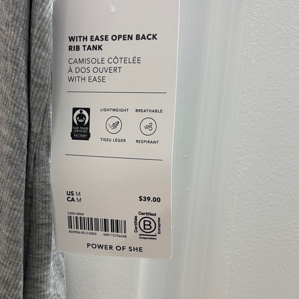 NWT Athleta With Ease Open Back Rib Tank Women’s Medium - Picture 2 of 7